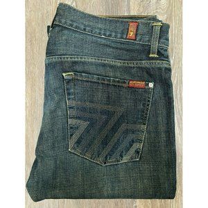 7 FOR ALL MANKIND Austyn Men's Medium Wash Denim Blue Jeans Cotton SZ 34